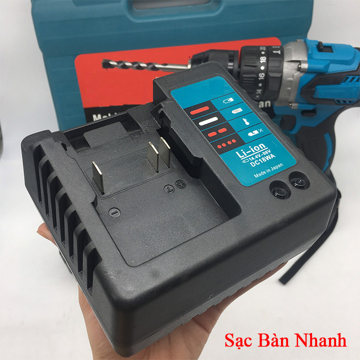 Bộ máy khoan pin RAKUTEN 36V khoan tường, khoan sắt, khoan bê tông máy 2 pin, đảo chiều và mũi khoanBộ máy khoan pin RAKUTEN 36V khoan tường, khoan sắt, khoan bê tông máy 2 pin, đảo chiều và mũi khoan