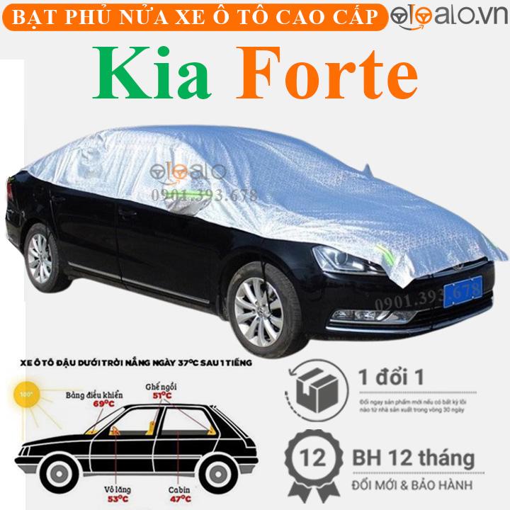 Bạt trùm phủ nửa nóc xe Kia Forte cải dù 3 lớp cao cấp BPNX - OTOALO