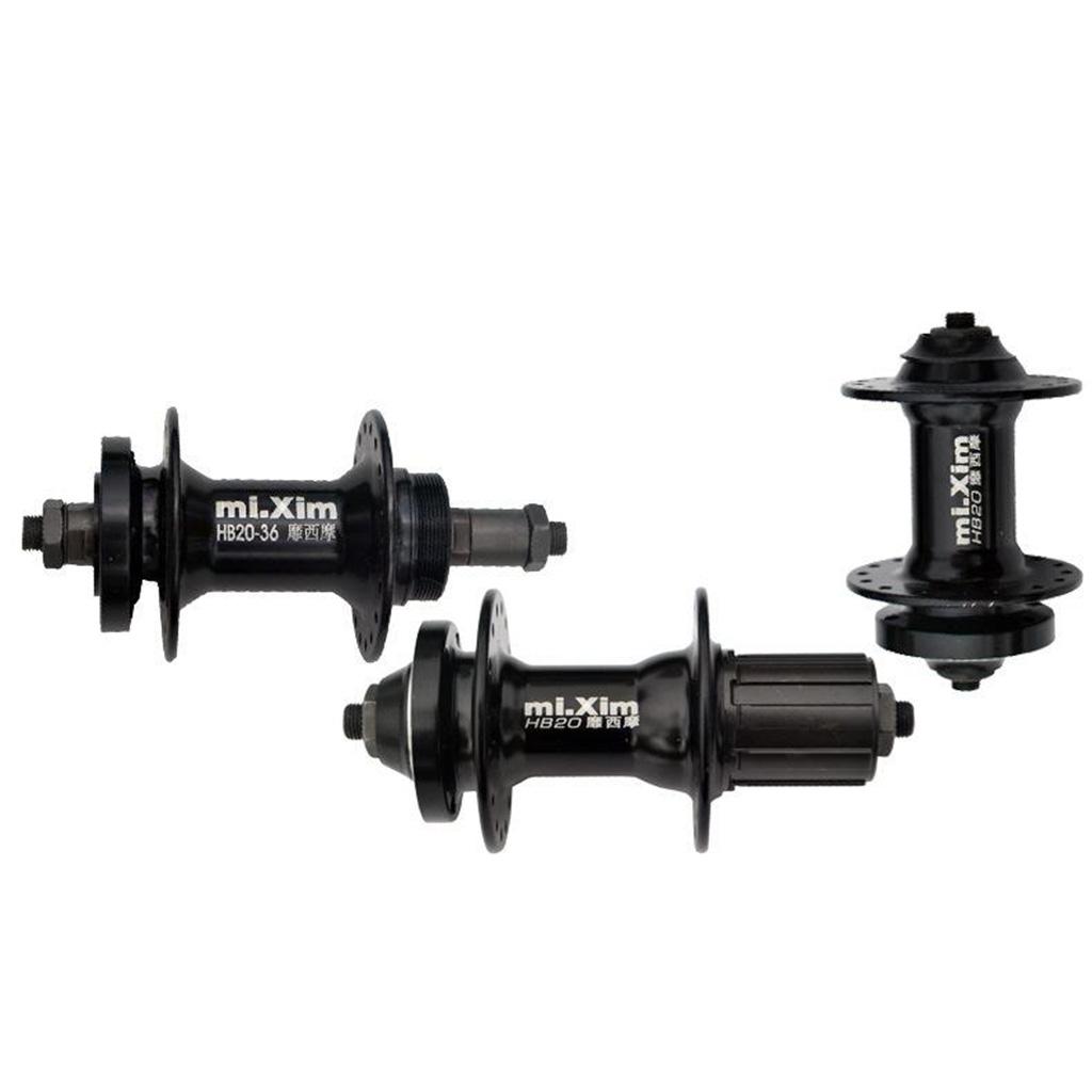 Bike Disc Brake Hubs Front Rear Bearings Hub Set w/ Lever 32H Cassette Hubs