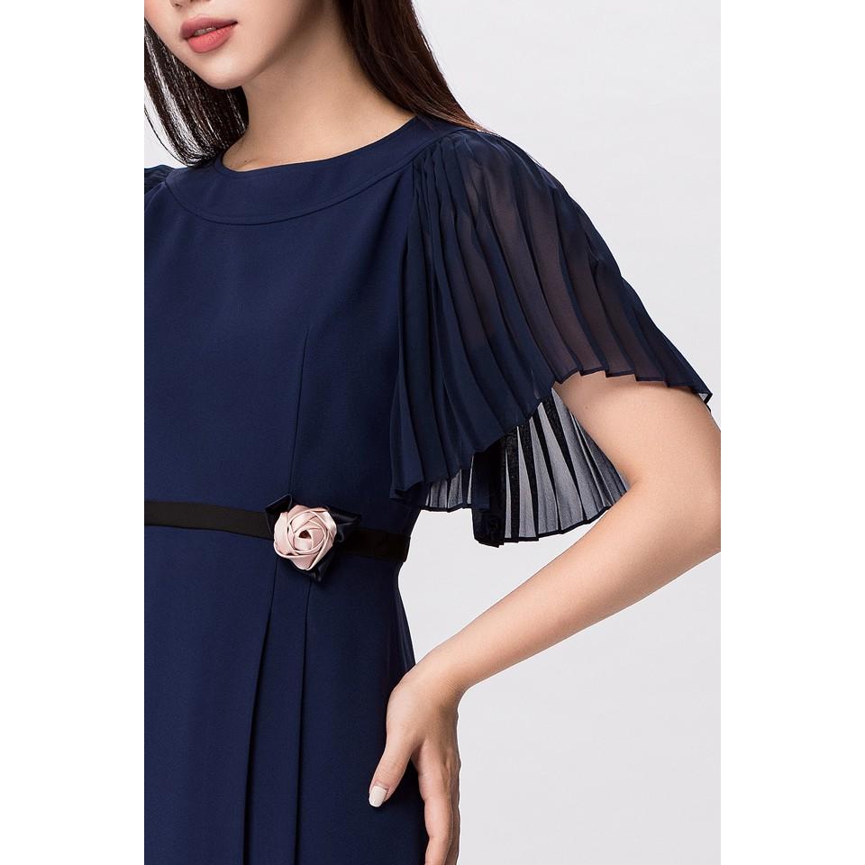 Đầm chân A xếp ly - D020084C