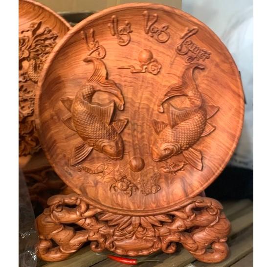 Đĩa gỗ hương trạm 25 cm 30cm 40cm