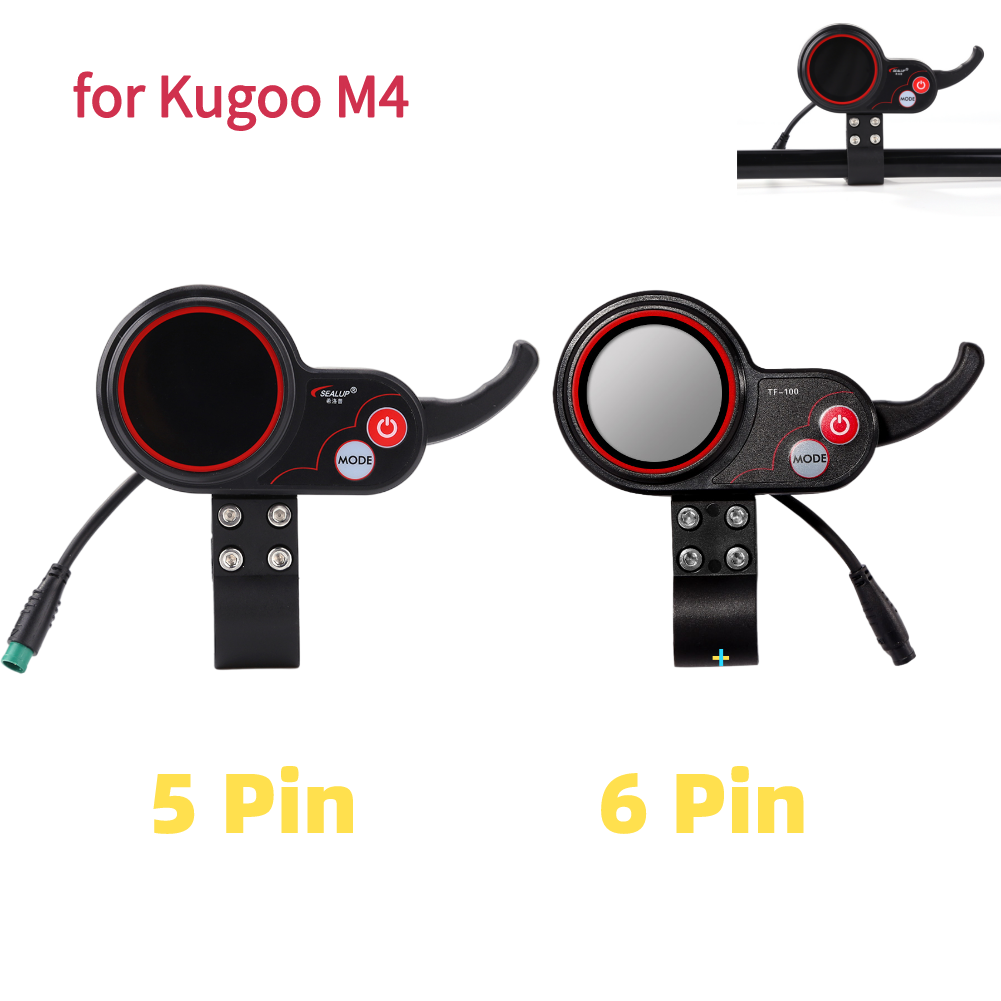 Hiển thị dụng cụ xe tay ga điện Bàn đạp bàn đạp bàn đạp Màn hình cho Kugoo M4 Phụ kiện xe tay ga 5/6Pin cho Kugoo M4 Color: 5 Pin