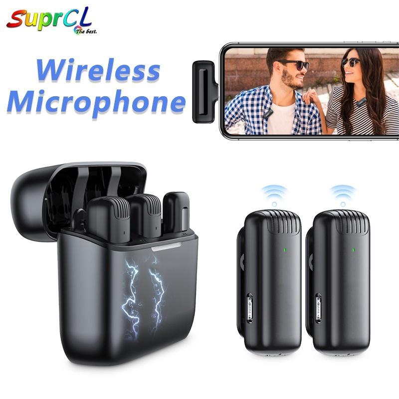 Micro Không Dây Kẹp Ve Áo Chống Ồn Kết Nối Điện Thoại i-Phone Android Type C Kèm Hộp Sạc