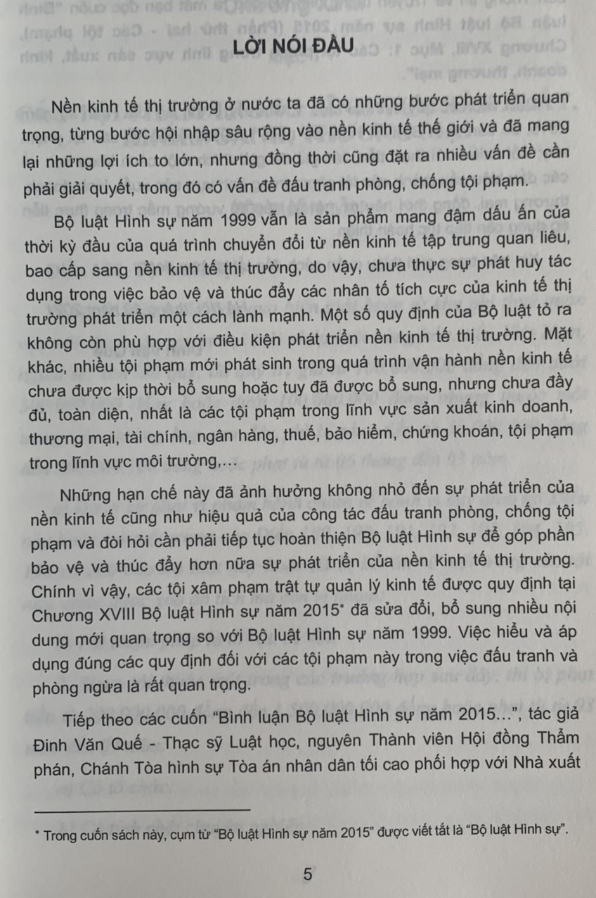 Combo bộ sách bình luận Bộ luật hình sự 2015 của tác giả Đinh Văn Quế (Bộ 8 cuốn)