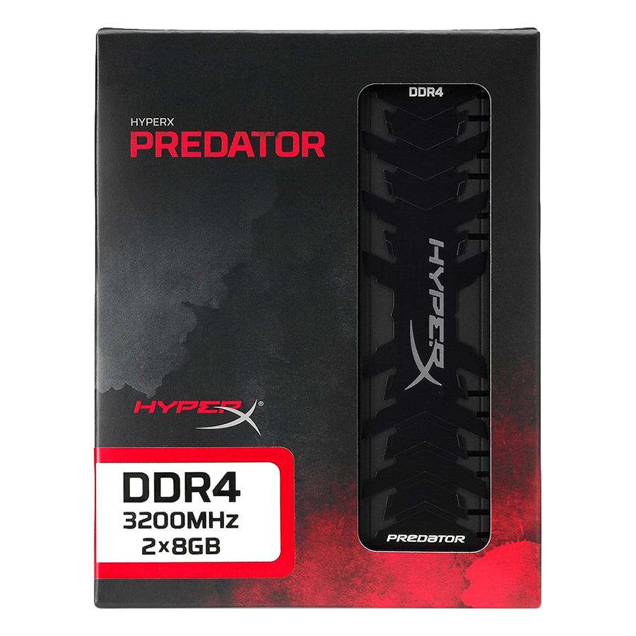 Bộ 2 Thanh RAM PC Kingston 16GB HyperX Predator Black (2 x 8GB) DDR4 3200MHz HX432C16PB3K2/16 - Hàng Chính Hãng