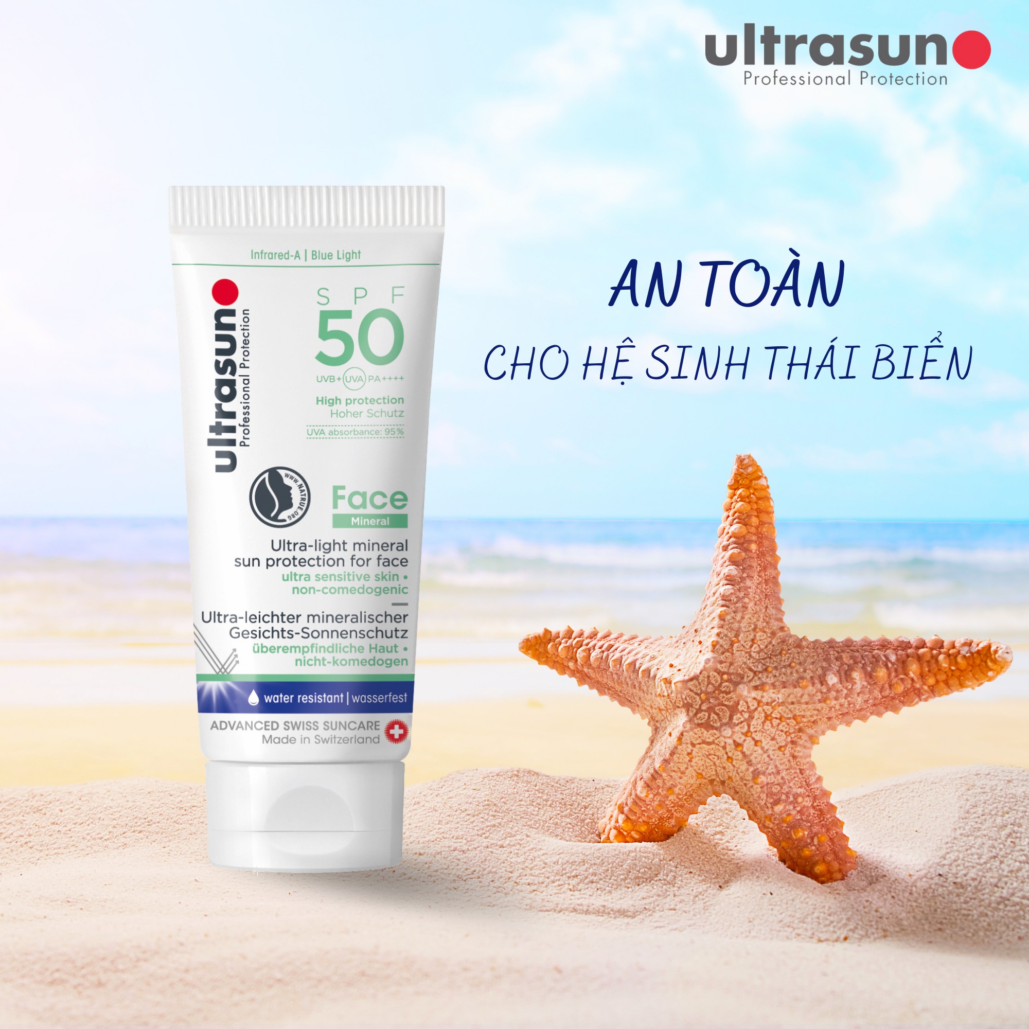 Kem Chống Nắng 4 Tác Động Chống Lại 4 Tia Ultrasun Face Anti Age &amp; Anti - Pigmentation SPF 50+ 40ml