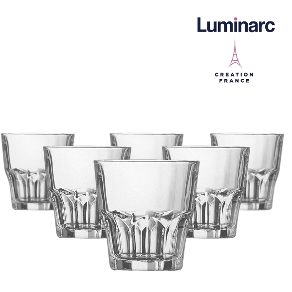 Bộ 6 Ly Thuỷ Tinh Thấp Luminarc Granity 200ml - LUGRD0784 - hộp Arcoroc