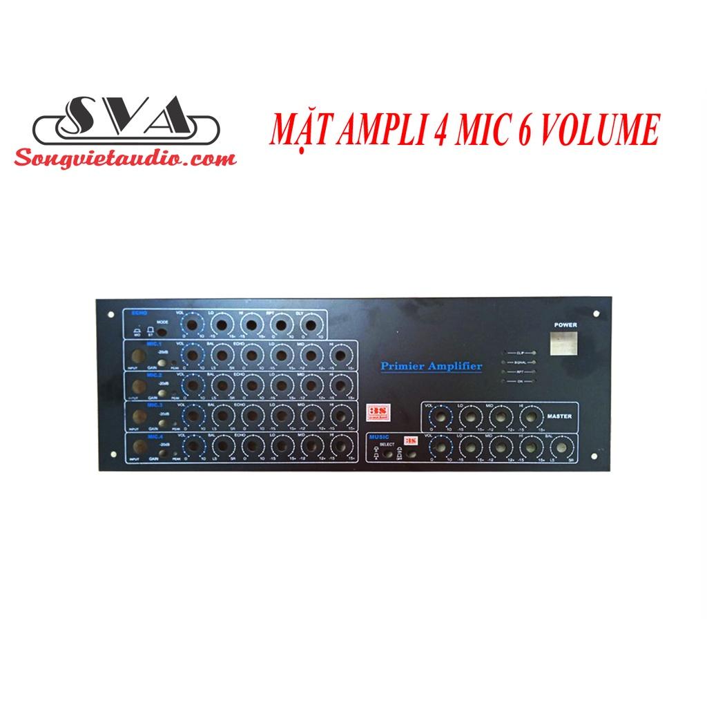 MẶT AMPLI 4 MIC 6 VOLUME