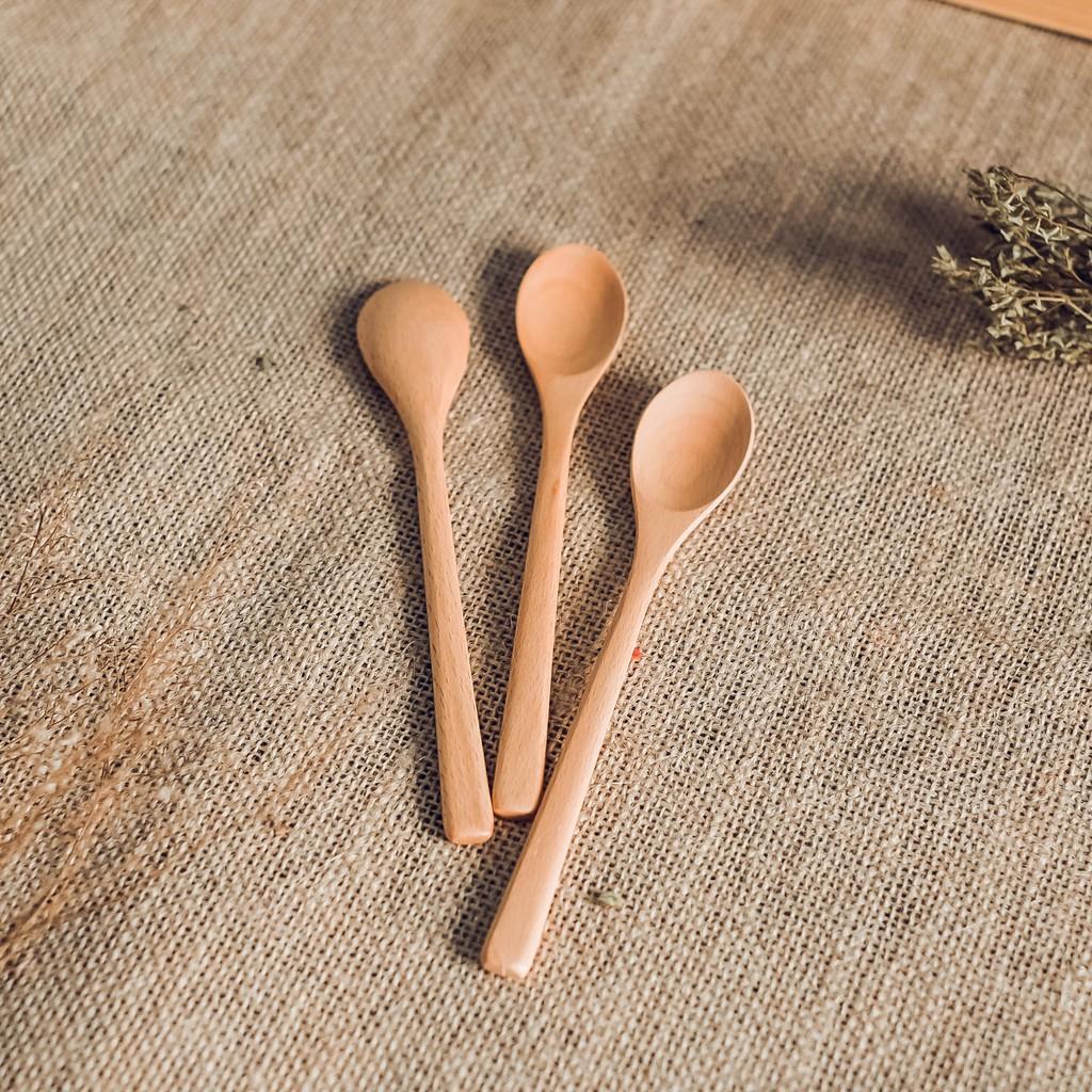 Muỗng gỗ cho bé - Muỗng kem/cafe