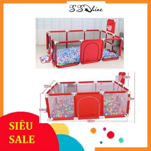 Quây bóng rổ MOMMYKIDS MINH CHÂU Quây cũi kiêm nhà bóng hình chữ nhật 1m2.2m30 cm