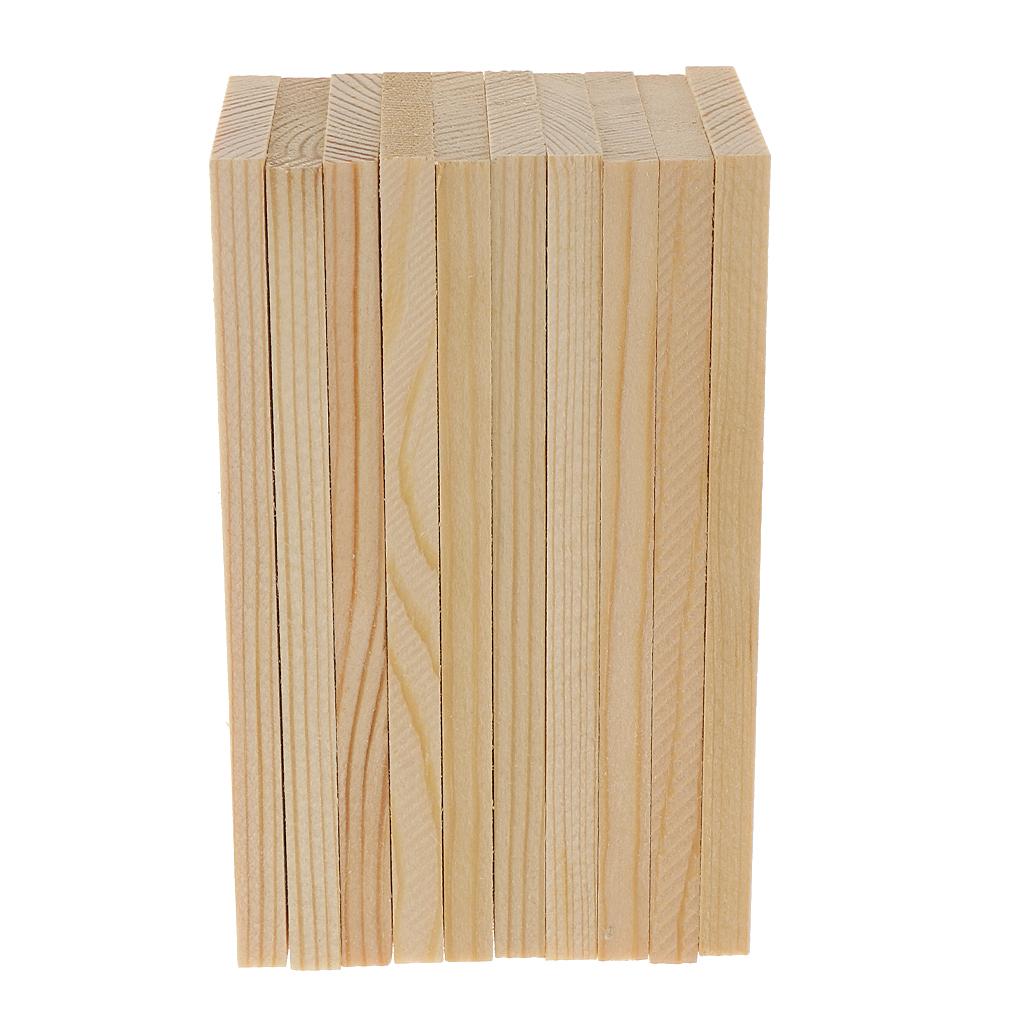 10x Unfinished Wood Wooden Rectangular Plaque Board for Modelling Material