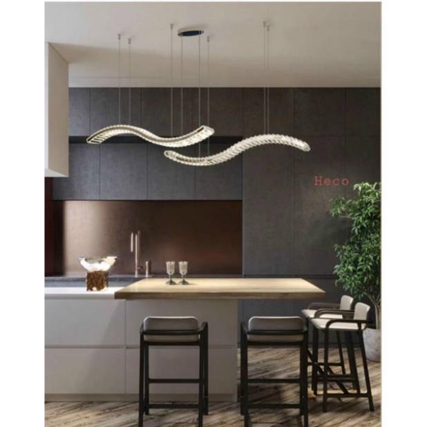 Đèn thả bàn ăn phale dài yêu cầu K9, đèn decor hiện đại DT