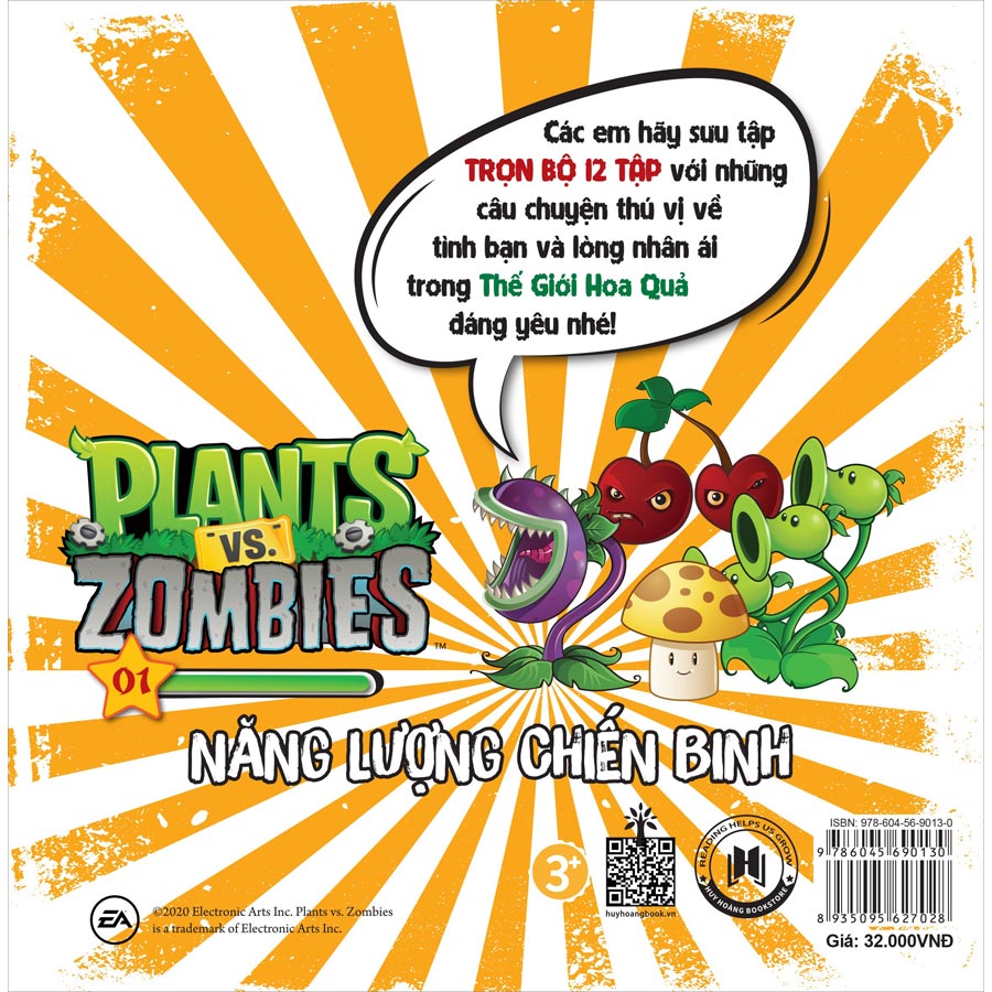 Trái Cây Đại Chiến Zombie - Plants Với Zombies - Tập 1: Năng Lượng Chiến Binh (Tái Bản)