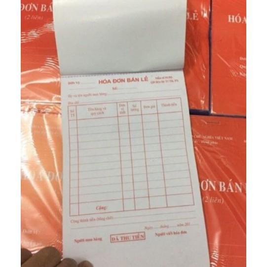 Phiếu thu, phiếu chi, hoá đơn 2 liên