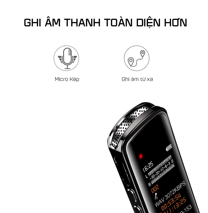 Máy Ghi Âm Chuyên Nghiệp A618 Bộ Nhớ Trong 8GB