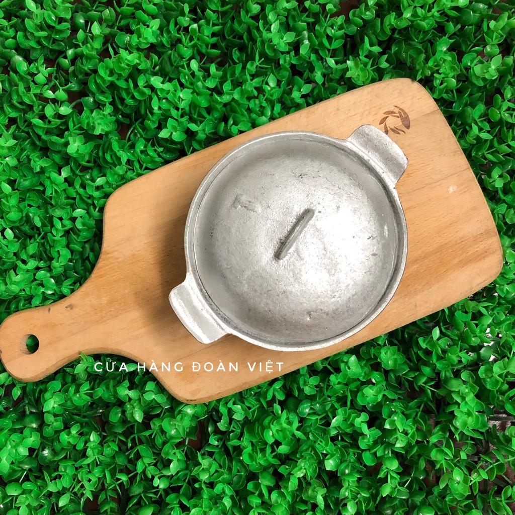 Nồi Gang Đúc Kho Thịt Cá S1-14cm. Đúc thủ công nguyên khối bằng khuôn cát, đậm chất XƯA