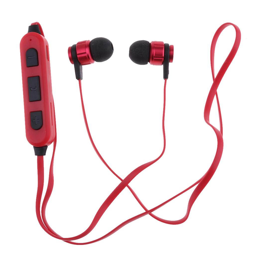 Bluetooth Headphones with TF Card Slot,Sweatproof Wireless In Ear Earbuds Headsets Bluetooth 4.2 Noise Cancelling Sports Magnetic Bluetooth Wireless Sports Headset