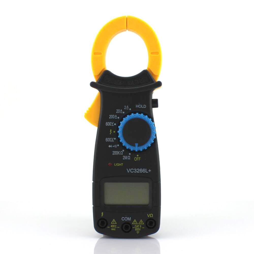 Generic Electric LCD Digital Clamp Multimeter Buzzer Resistance Tester Meter AC DC Volt Ammeter Black