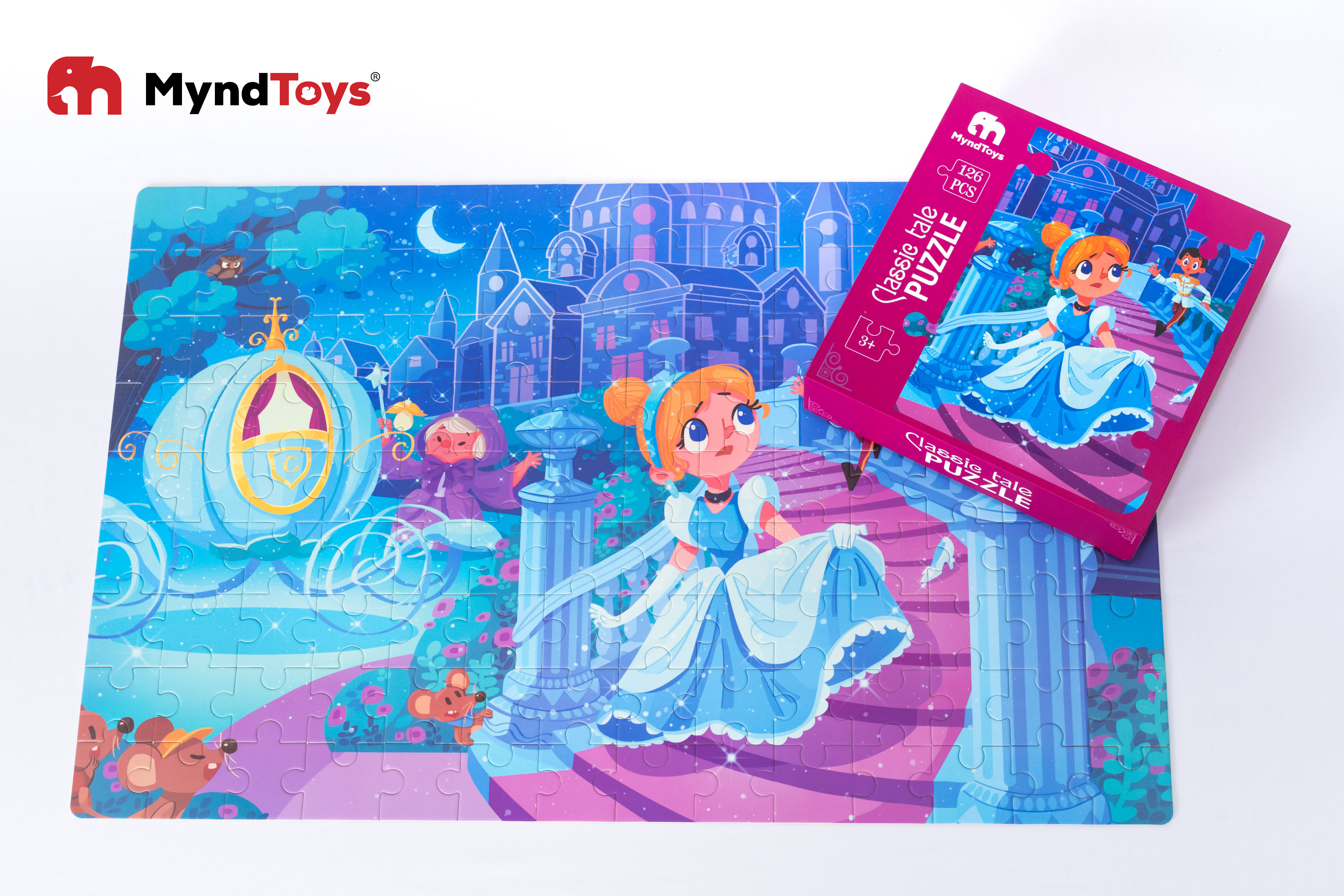 Đồ Chơi Xếp Hình MyndToys - Classic Tale Puzzle – Cinderella (Cô bé Lọ Lem 126 mảnh ghép cho Bé Từ 3 Tuổi)