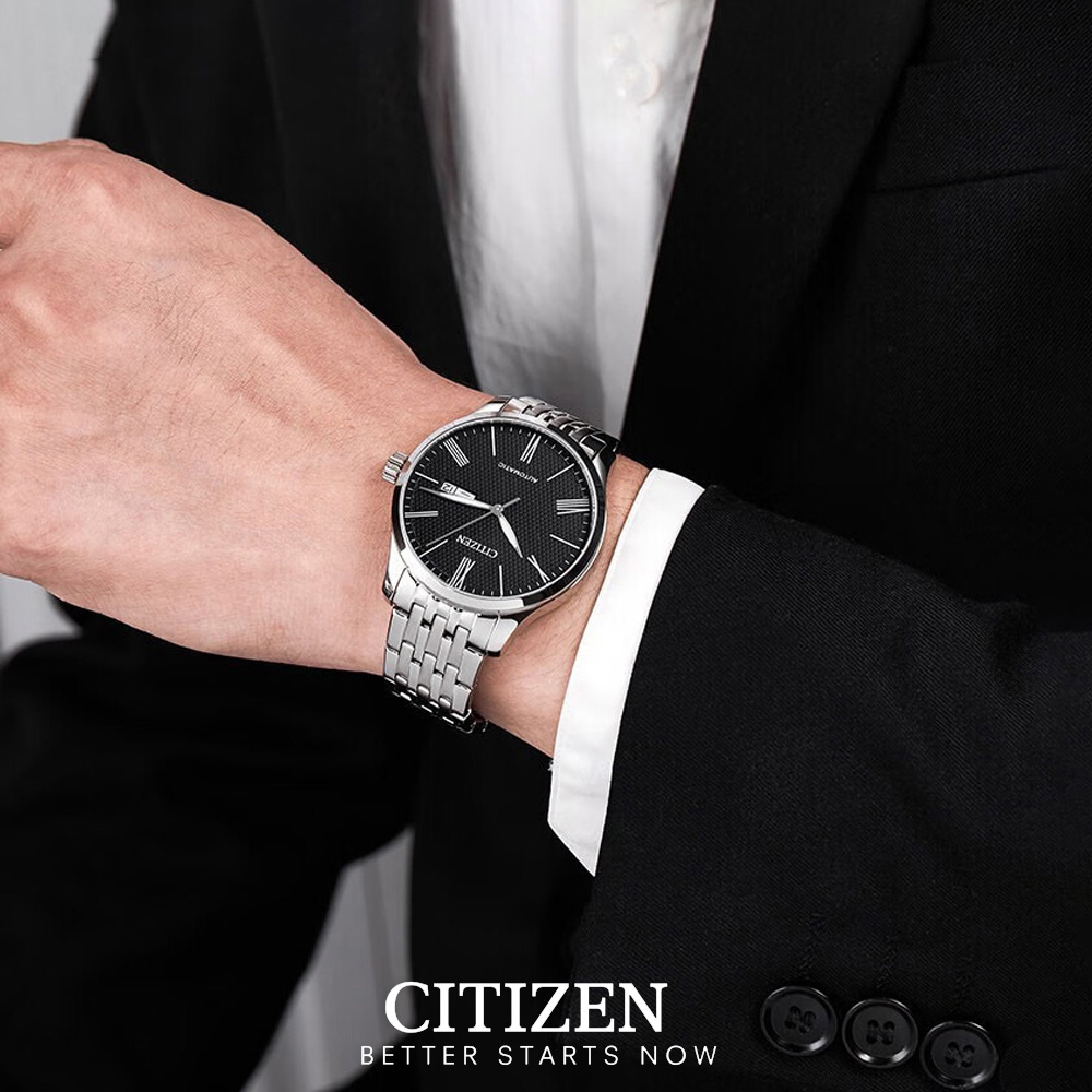 Đồng Hồ Nam Citizen Dây Thép Không Gỉ NH8350-59E - Mặt Đen