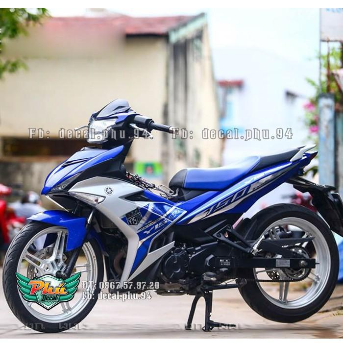 Tem rời EX 150 Y15 ZR xanh bạc