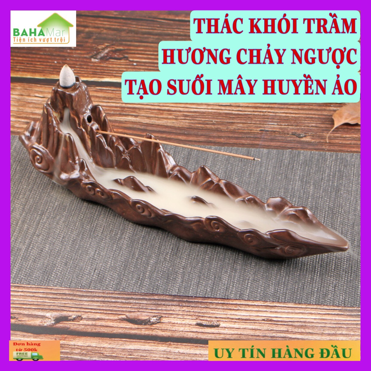 THÁC KHÓI TRẦM HƯƠNG CHẢY NGƯỢC TẠO SUỐI MÂY HUYỀN ẢO "BAHAMAR" Khói chảy từ từ và chảy xuống suối, tạo thành một đẹp chảy tác dụng