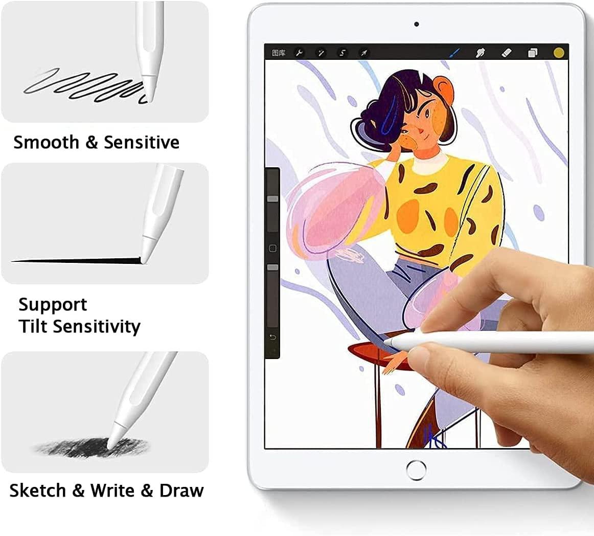 Tương thích tương thích cho  Pencil 2 Gen / 1st -   Pencil Peakial Ipencil Nib cho  Pro 11, 10,5 inch 12,9 inch 9,7 inch Mẹo bút chì nhạy cảm cao màu xám