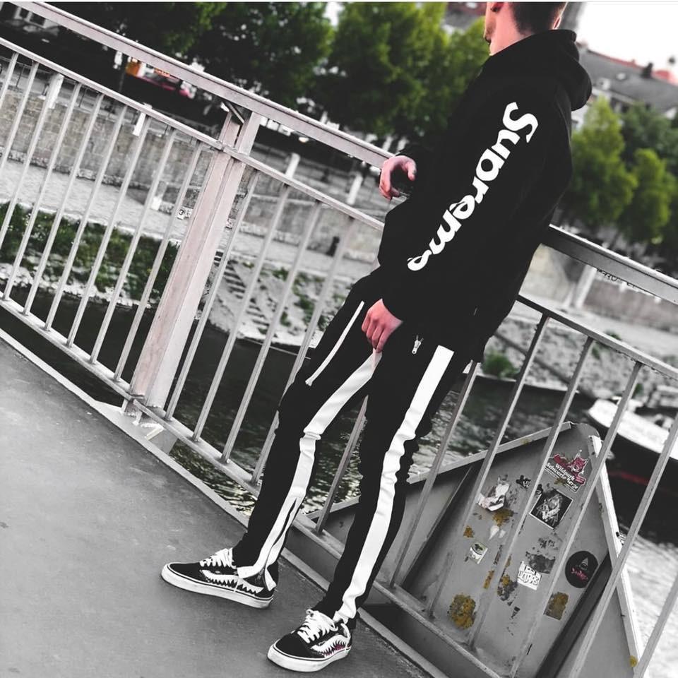 Quần track pants zipper 2 line cực chất