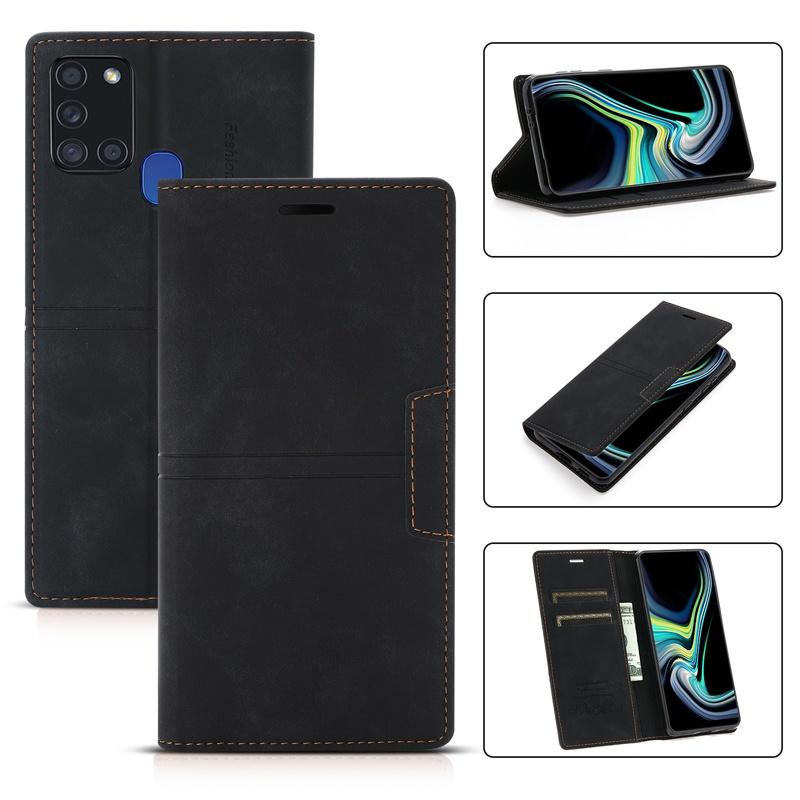 Ốp điện thoại da từ tính kiểu ví lật có ngăn đựng thẻ cho Samsung Galaxy A20 A30 A10 M10 A11 A21S A51 A71 A22 A82 5G