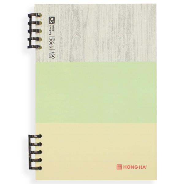 Sổ Lò Xo Bìa Nhựa Basic A5 - 160 Trang 80gsm - Hồng Hà 6744