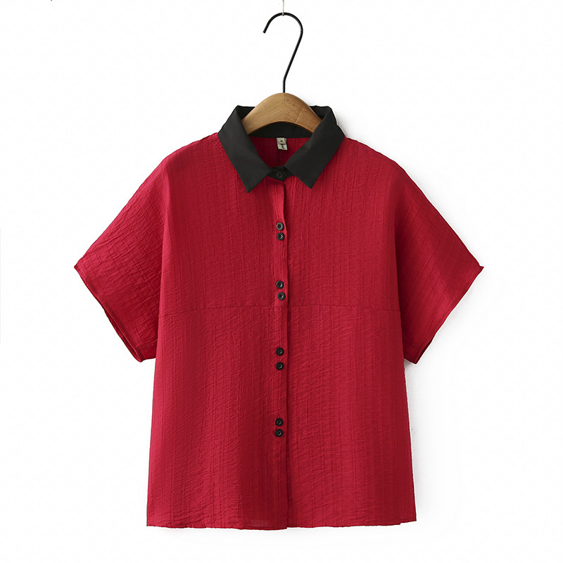 Áo sơ mi nữ tay ngắn, áo kiểu nữ, chất liệu vải mềm mát, form trẻ trung, năng động, phong cách Hàn Quốc, NeSa Shop SMT04