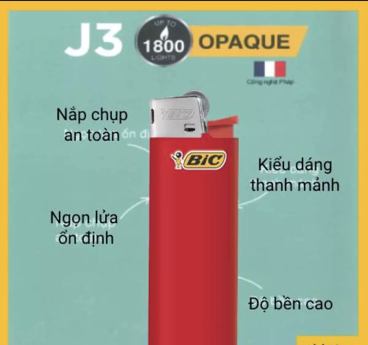 Hộp Quẹt Bật Lửa Bic J3