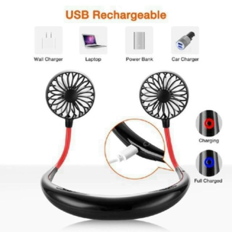 Quạt Đeo Cổ Mini Cổng USB Tiện Lợi