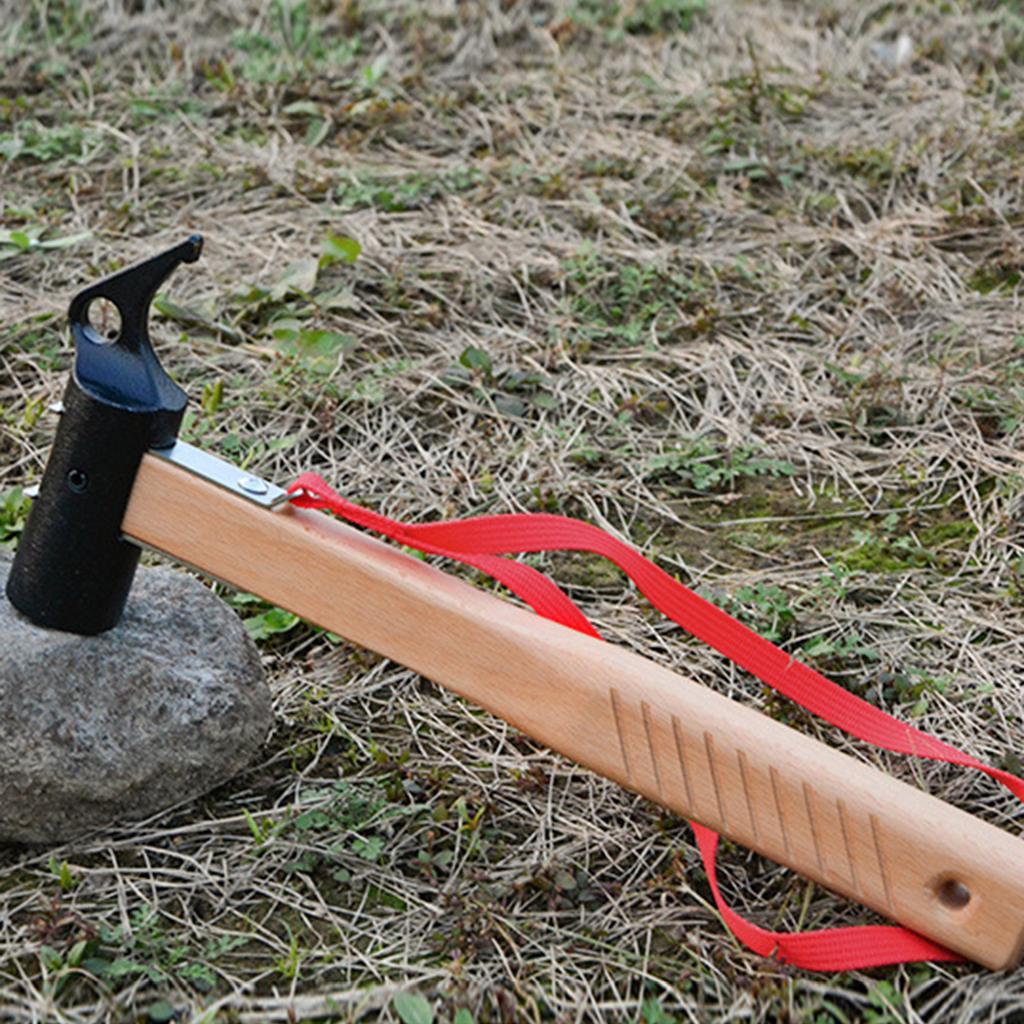 Outdoor Camping Tent Hammer Metal Awning Tent Nails Puller Stake Remover