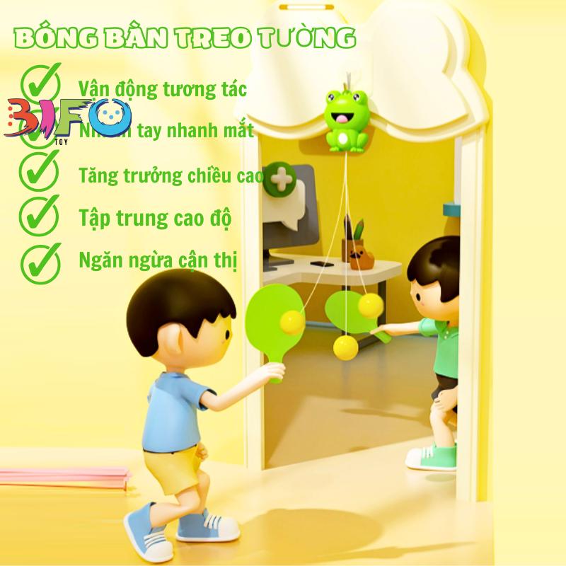 Bóng bàn phản xạ bóng bàn treo tường đồ chơi vận động tương tác phát triển toàn diện cơ thể tăng trưởng chiều cao cho bé