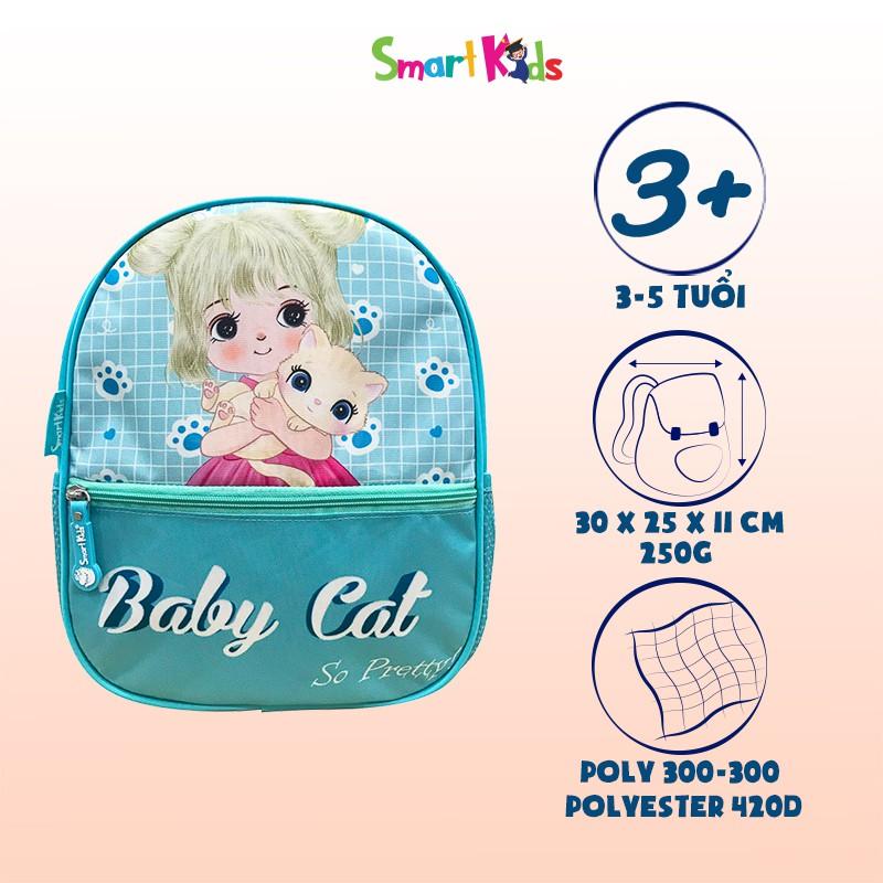 Balo mẫu giáo B.Bag Toy Station-Baby Cat Xanh nhạt dành cho bé 3-5 tuổi,trẻ mẫu giáo,đáng yêu,dễ thương B-008