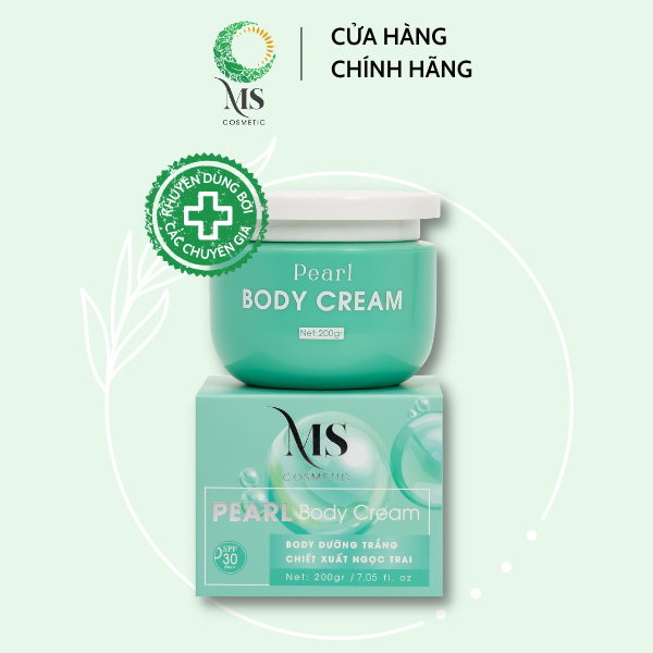 Kem Dưỡng Body MS Pearl Body Cream 1 Hộp 200g, Kem Dưỡng Body Trắng Da Ngăn Ngừa Lão Hoá - MỸ PHẨM MS COSMETIC