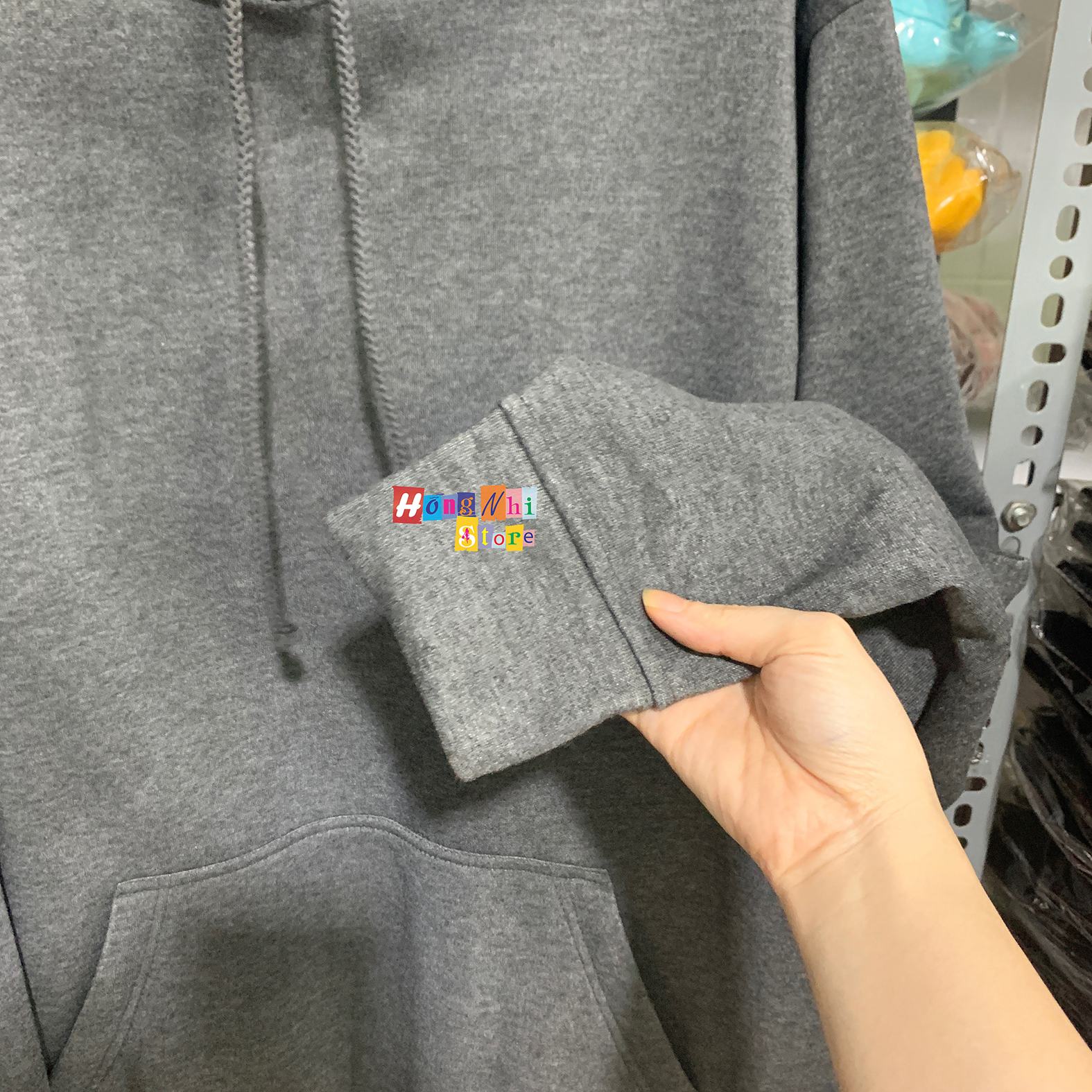 Áo Khoác Hoodie Trơn Ulzzang Unisex Màu Xám Đen Chất Nỉ Bông Cao Cấp Dáng Rộng Nam Nữ - MM