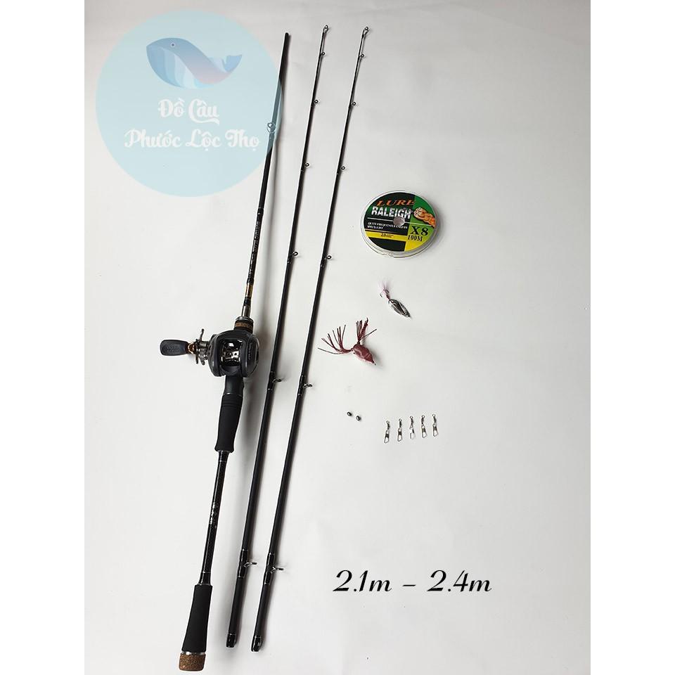 Bộ cần lure Hunting máy ngang alvion tặng kèm mồi lure docaucagiangnam