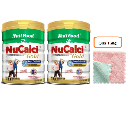 2 Hộp Sữa Bột Nucalci Gold 51 Tuổi Trở Lên - tặng khăn mặt mềm min