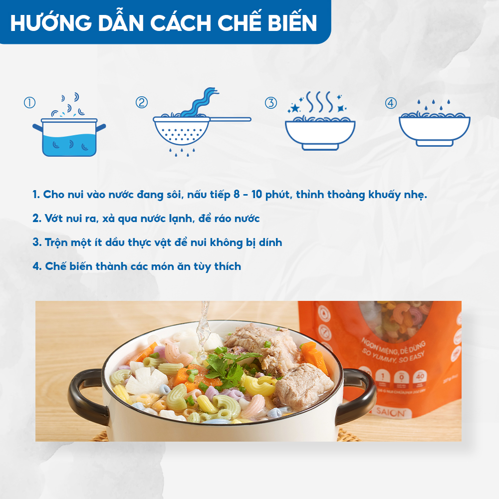 Nui Rau Củ Ngũ Sắc VIJOY Túi 227g