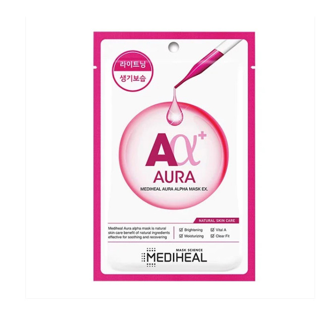 Mặt Nạ Mediheal Aura Alpha Trắng Sáng Mediheal Aura Alpha Mask EX 23ml