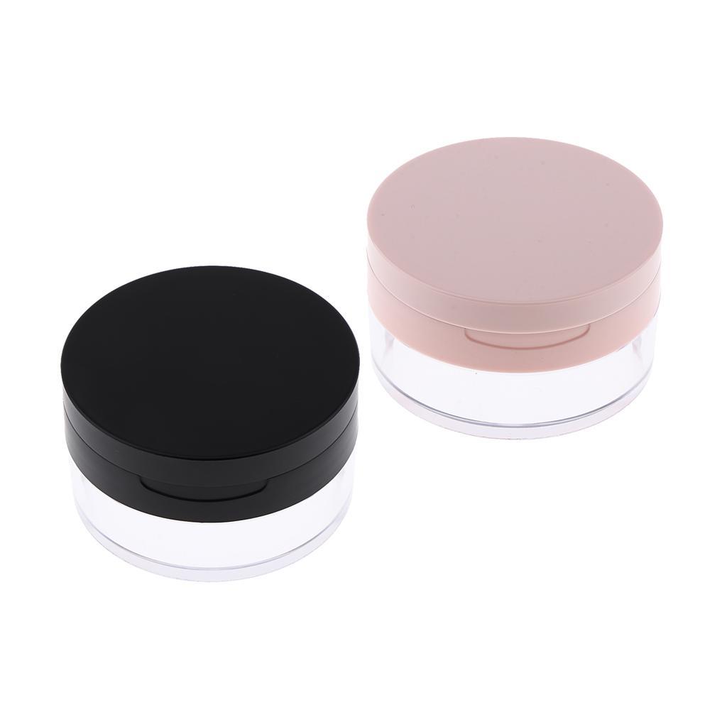 4 Pieces Loose Powder Case Blush Storage Container Talcum Powder Jar