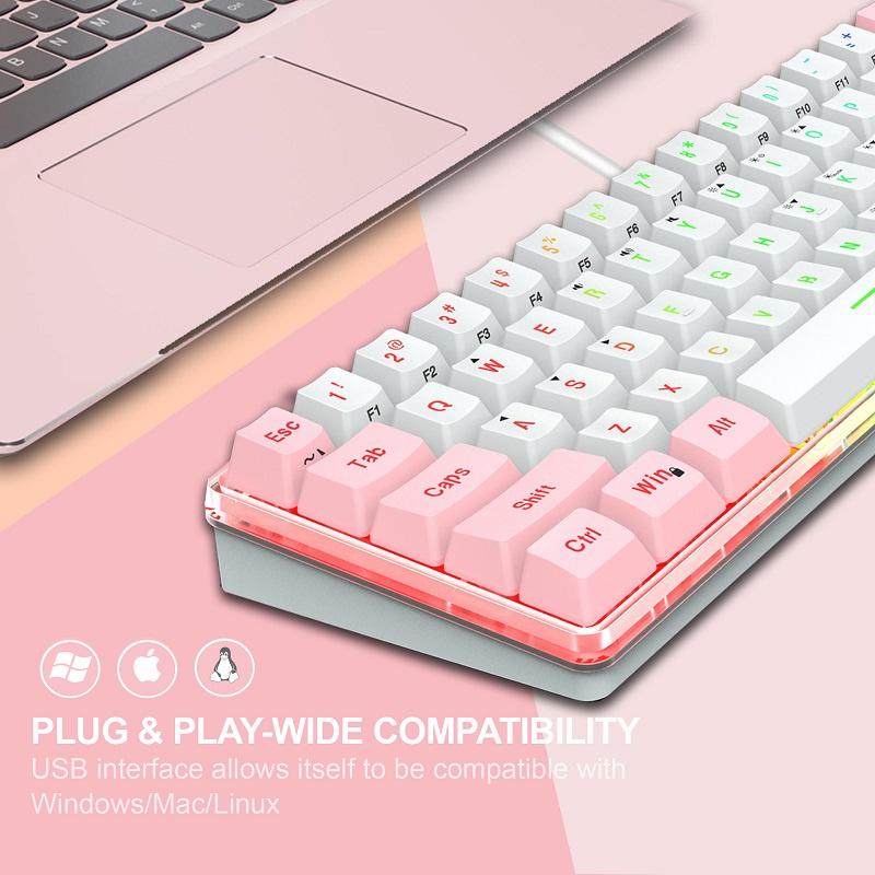 61 Phím Bàn Phím Có Dây Chơi Game Wired Fingerboard Keyboard