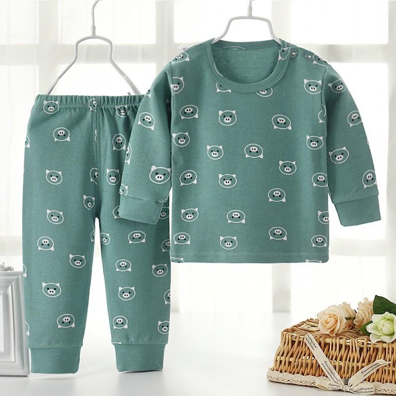 Bộ dài tay cotton cho bé trai/ bé gái hàng Quảng Châu loại 1