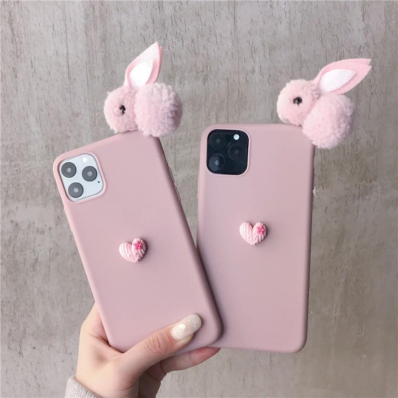 Ốp thỏ bông cute dành cho danh cho iphone 6/6s/6Plus/6sPlus/7/8/7Plus/8Plus/X/Xs/XsMax/11/11ProMax