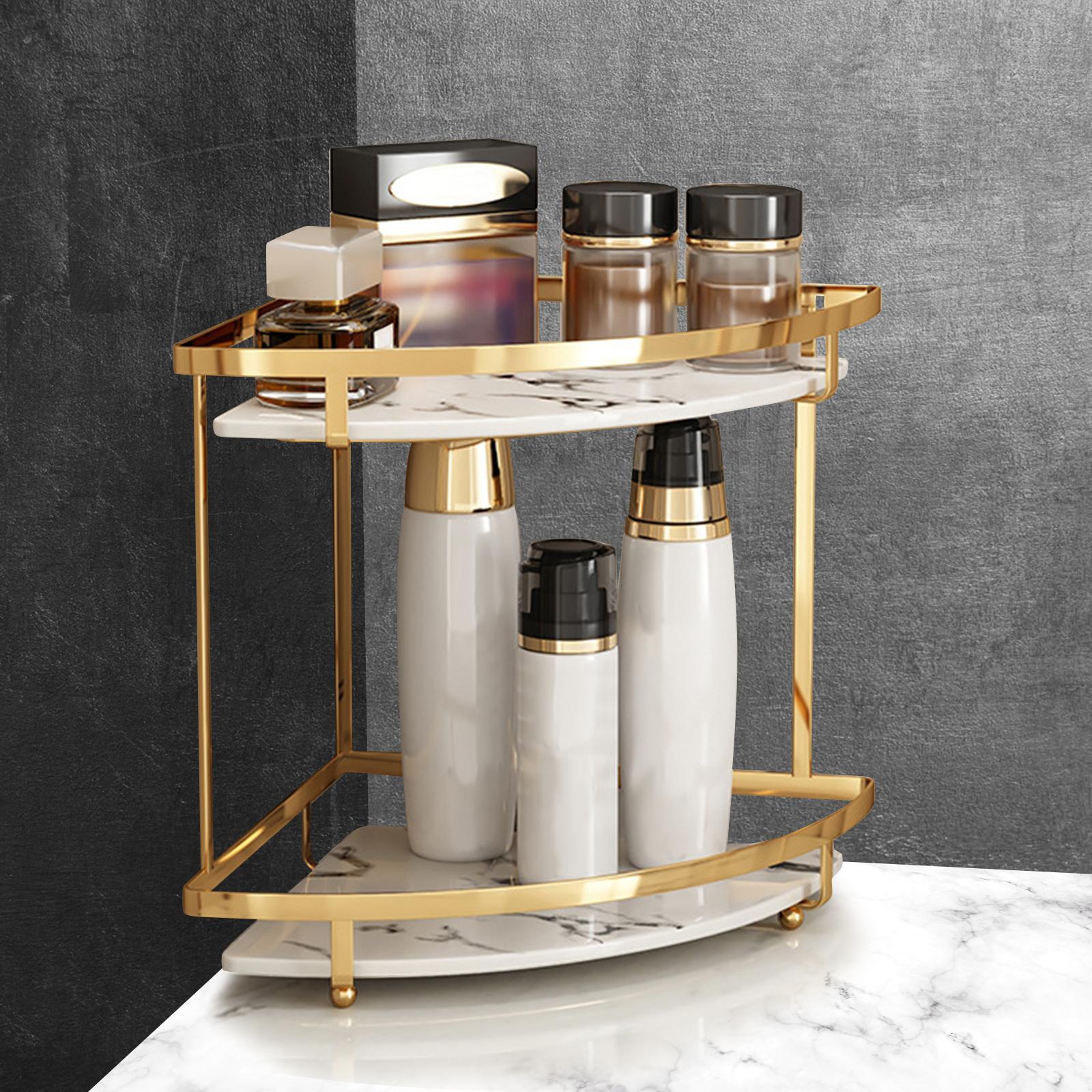 Corner Countertop Storage Rack Shelf Lipstick Makeup Holder Organizer Storage Box Container Perfume Display Bathroom, Desk, Home