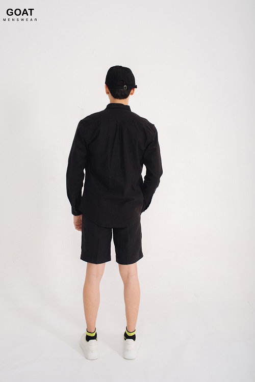 Áo Sơ Mi Đen Dài Tay Nam GOAT MENSWEAR