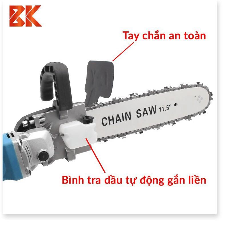 Lưỡi cưa xích gắn máy mài CHAIN SAW - luoi cua xich gan may mai - Có bình tra dầu tự động gắn liền