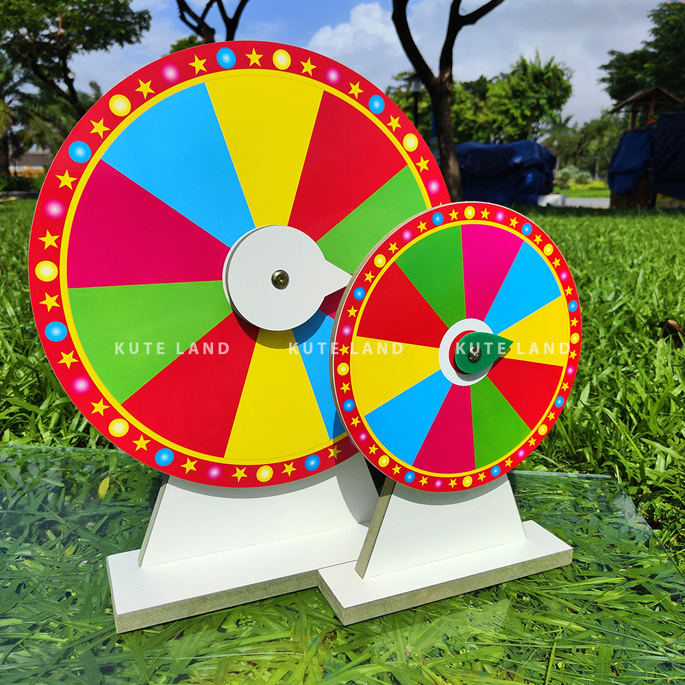 Vòng quay trúng thưởng size 40 cao 50 cm lucky wheel may mắn sáng tạo nội dung với bút bi dành cho sự kiện